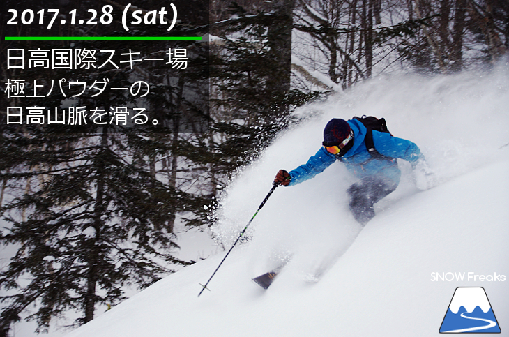 日高国際スキー場 極上パウダーの日高山脈を滑る。